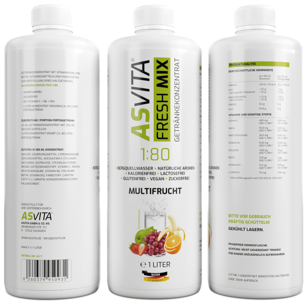 ASVita Fresh Mix Mineralgetränk - 1L