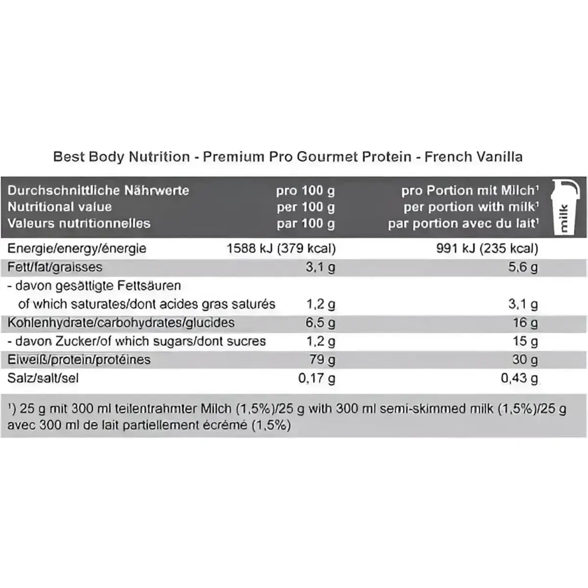 Best Body Gourmet Premium Protein 500g