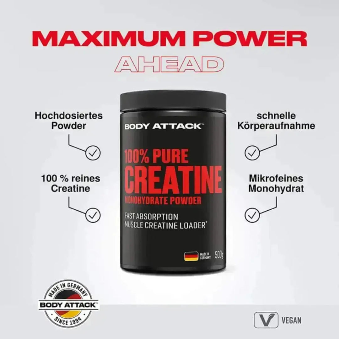 Body Attack 100% Pure Creatine 500g