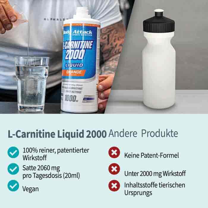 Body Attack L-Carnitine Liquid, 1000ml
