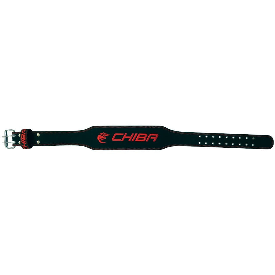 Chiba - 40810 - Ledergürtel schwarz/rot XS