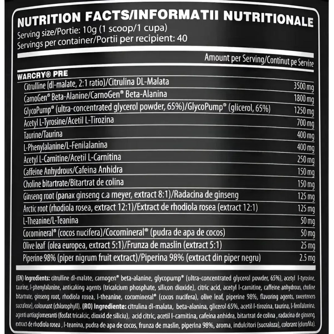 Genius Nutrition Warcry Pre 400g