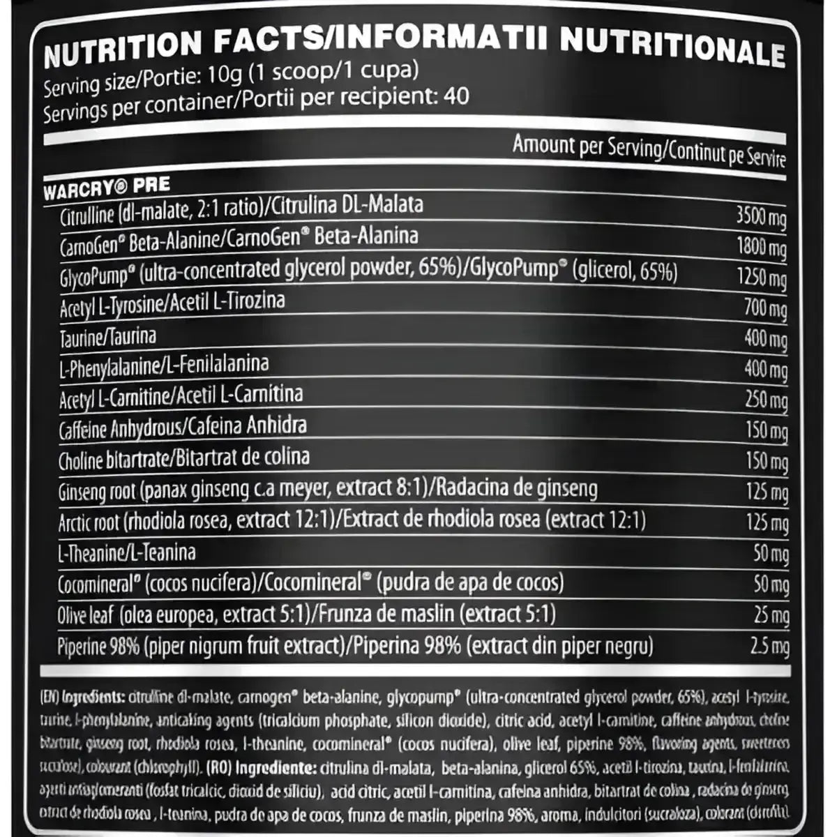 Genius Nutrition Warcry Pre 400g
