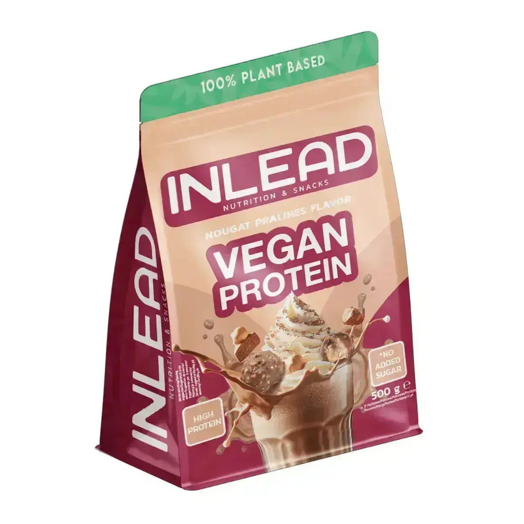 INLEAD Vegan Protein 500g, pflanzliches vegan proteinpulver für mehr Power