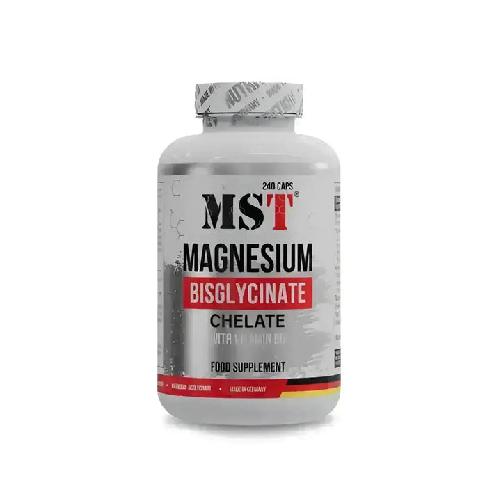 MST Magnesium Bisglycinat Supplement Bottle mit 240 Kapseln für optimale Gesundheit