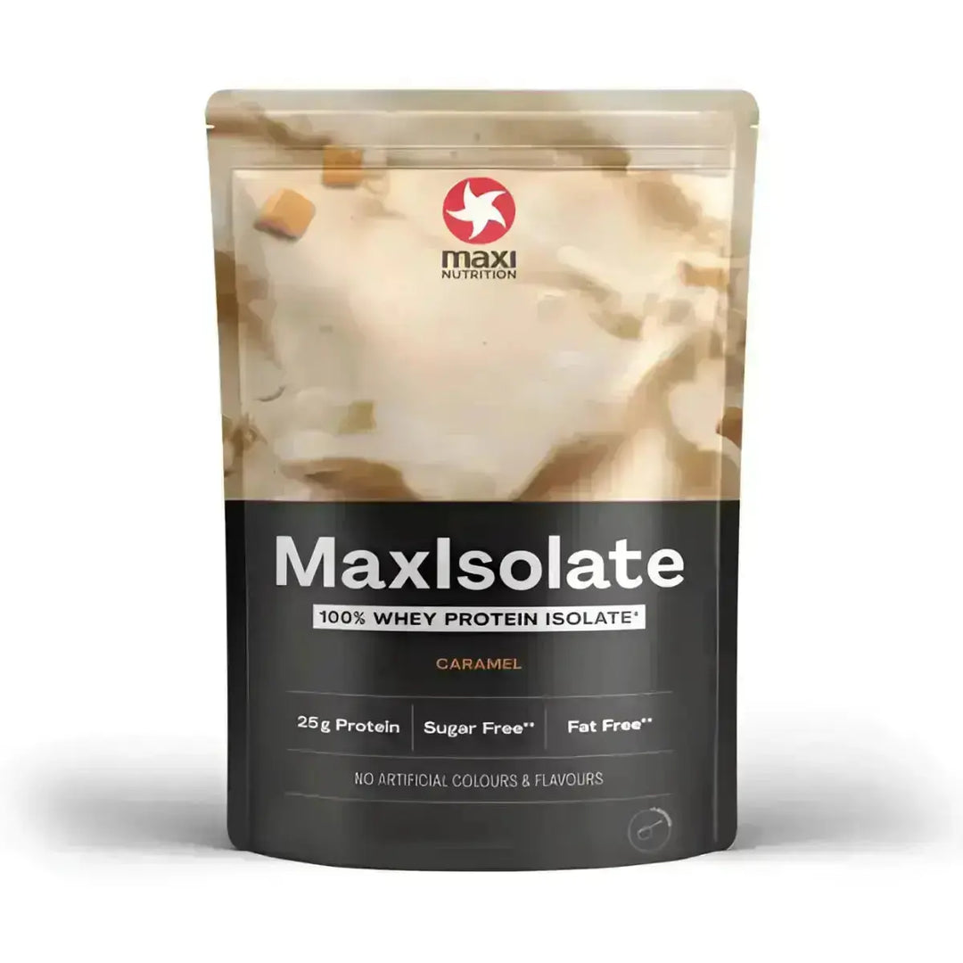 Maxi Nutrition MaxIsolate 100% Whey Protein Isolate 1000g mit leckerem Karamellgeschmack
