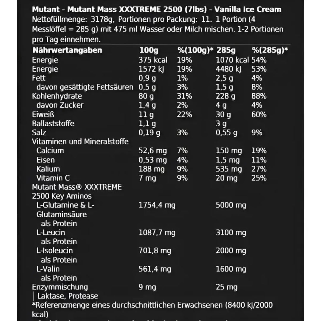 Mutant Mass XXXTREME 2500 - 2,72 kg