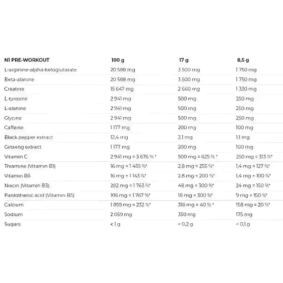 Nutrend N1 Preworkout 255g