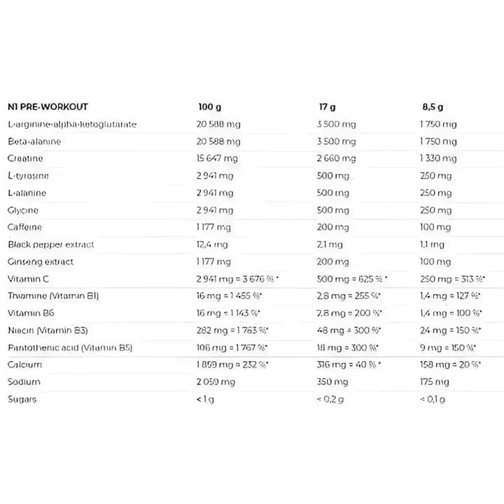 Nutrend N1 Preworkout 255g
