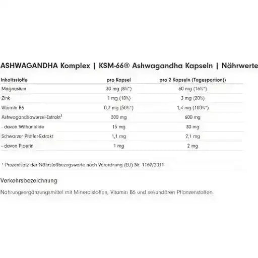 ProFuel Ashwagandha Komplex KSM-66 120 Kapseln