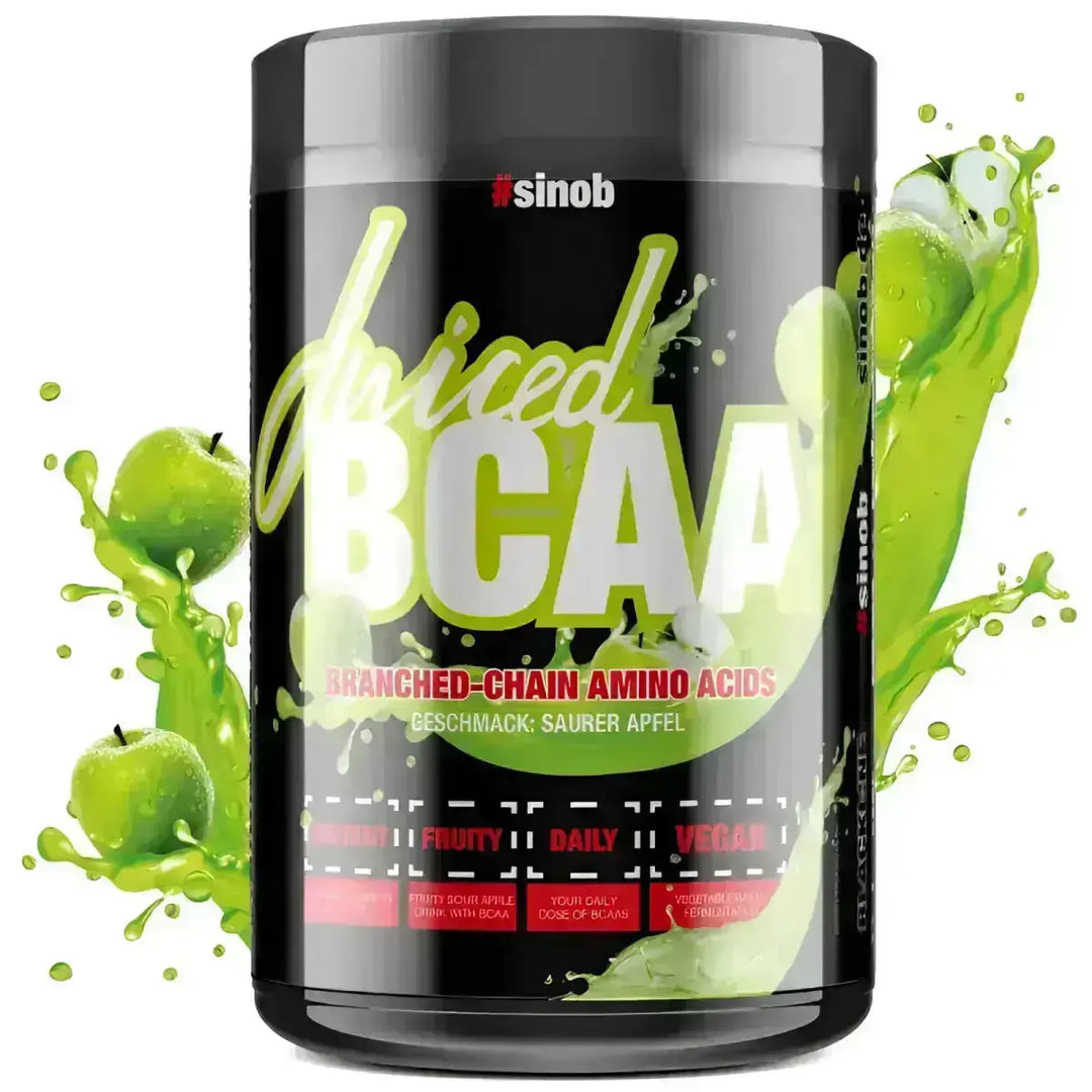 Sinob Juiced BCAA 500g - Grüner Apfel - Aminosäuren
