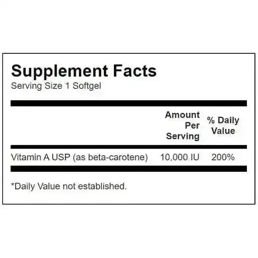 Swanson Beta Carotene 10.000 IU 100 Softgelkaps