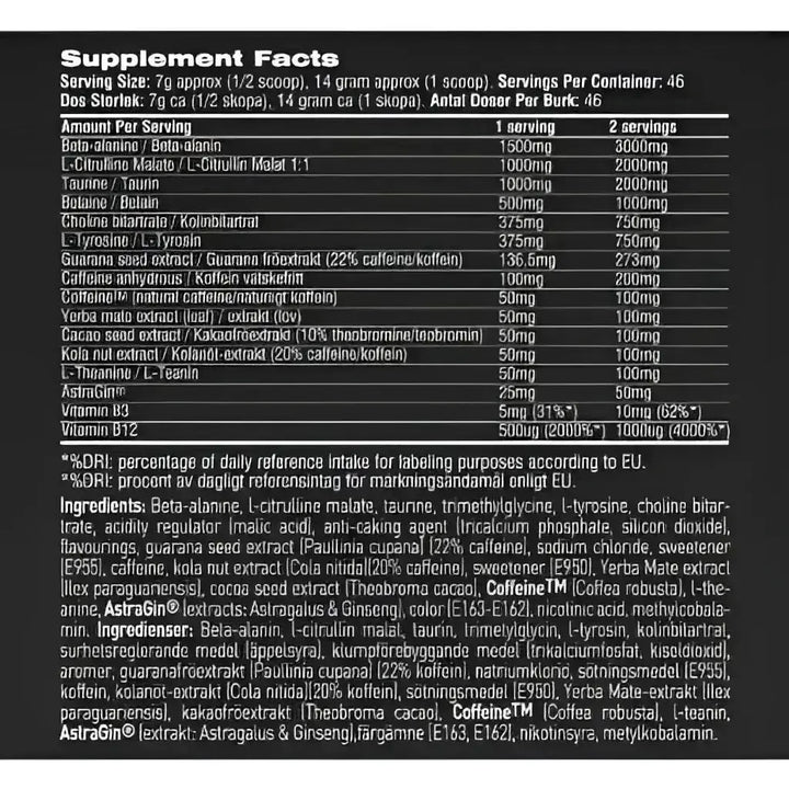 Swedish Supplements Crazy 8 325g