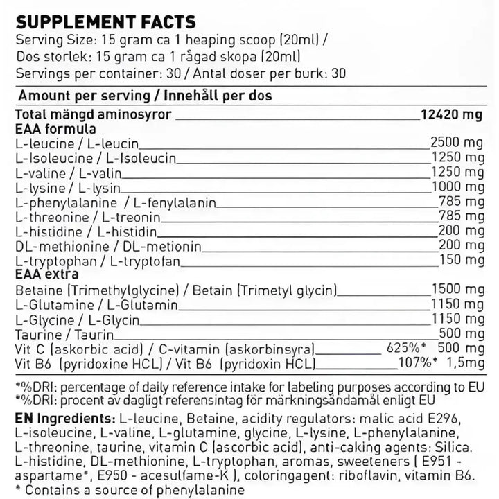 Swedish Supplements EAA Engine 450g