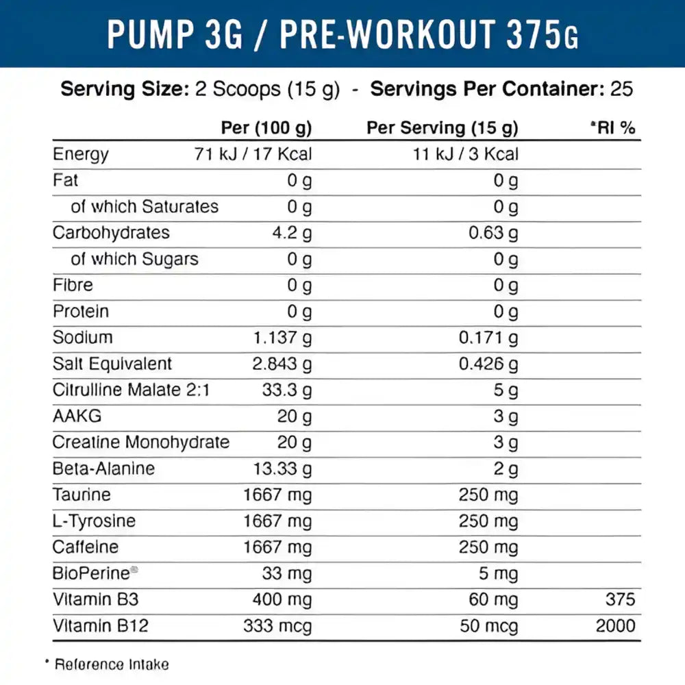 Applied Nutrition Pump-3G 375g