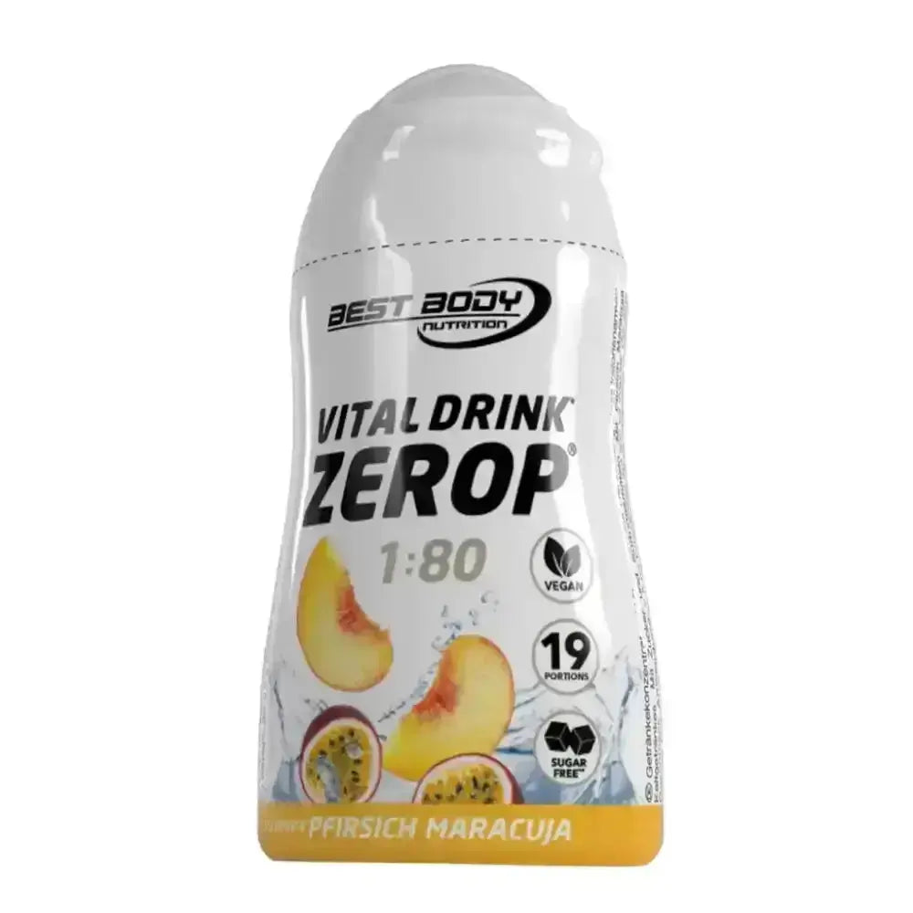 Best Body Vital Drink Flavour Drops 1:80 - 48ml Squeeze Flasche - Pfirsich Maracuja - Diät