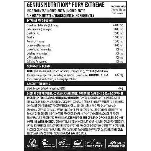 Genius Nutrition Fury Extreme 400g