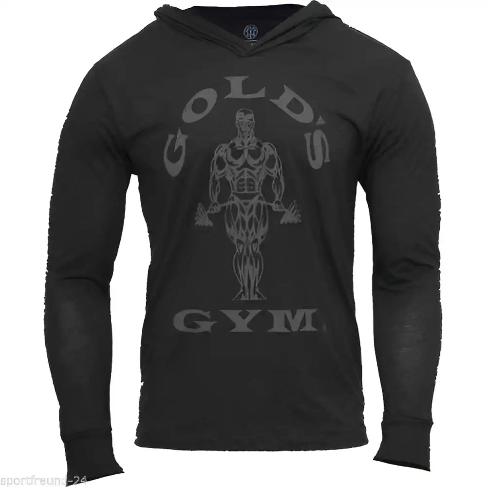 Gold´s Gym Muscle Joe Longsleeve Hoodie - vintage schwarz