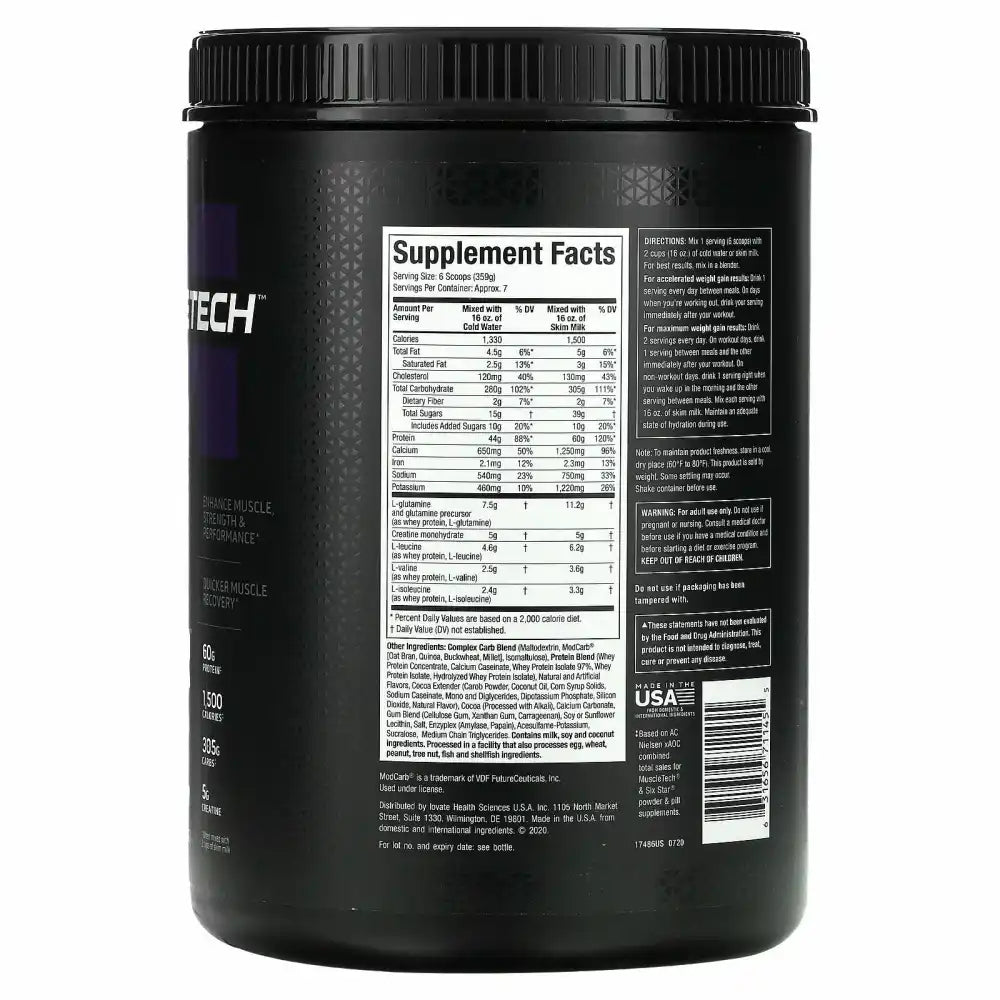 Muscletech 100% Mass Gainer 5,15lbs